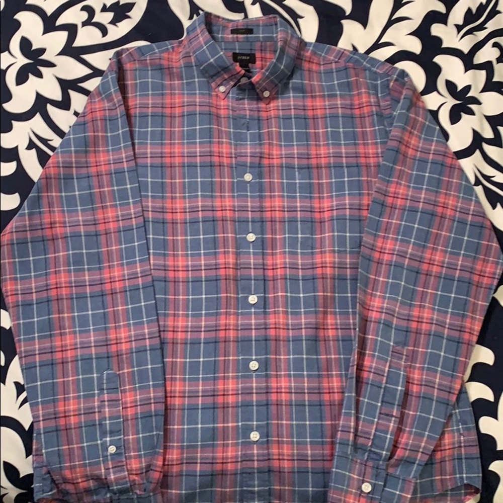 J Crew Men’s Soft Preppy Plaid Flannel Shirt